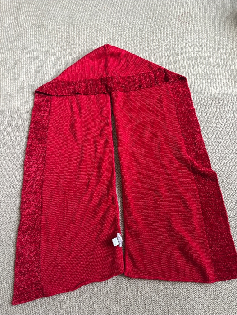 Nine & Co. Bright Red Hooded Scarf Wrap